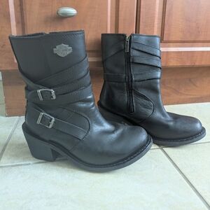 Harley-Davidson® Genuine Leather Heights Black Performance Motorcycle SZ 9